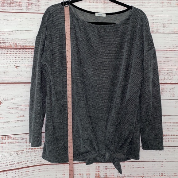 Soft Cherish Grey Side Tie Front Top - Picture 10 of 11